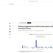 Fusiones y adquisiciones en Amrica Latina cayeron a abril; se destac acuerdo por Nutresa